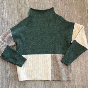 Colorblock Turtleneck Sweater